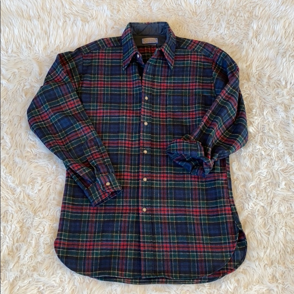 Pendleton wool allison tartan button down shirt M